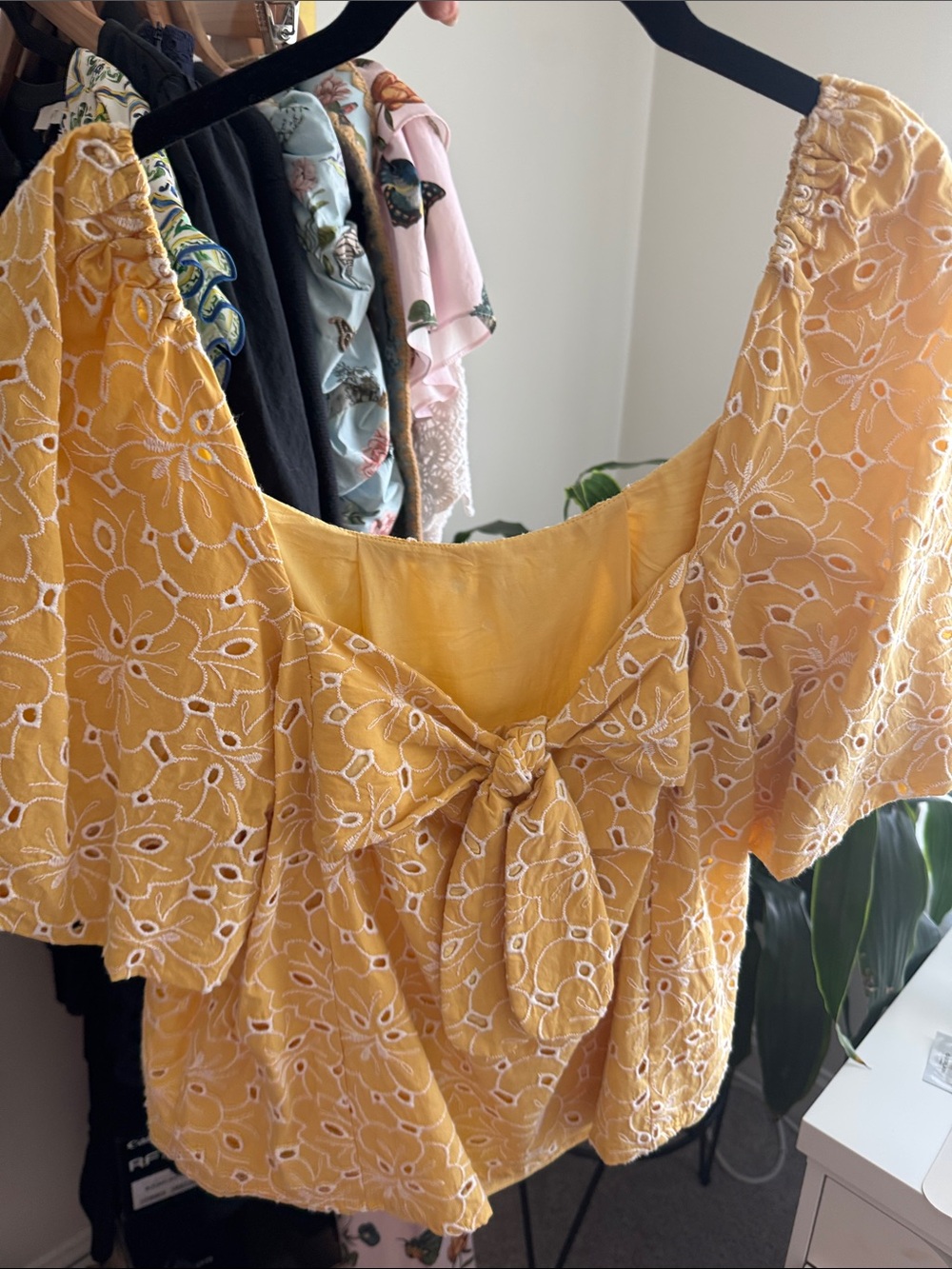 Sezane Lois Blouse Jaune Ecru - Size 6 - Picture 3 of 8